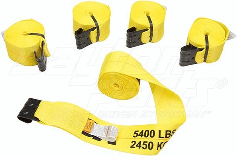 Dayton Parts DC23104427 Winch Strap - 4 In. X 5 Ft. Strap With Hook For Roll Off Containers