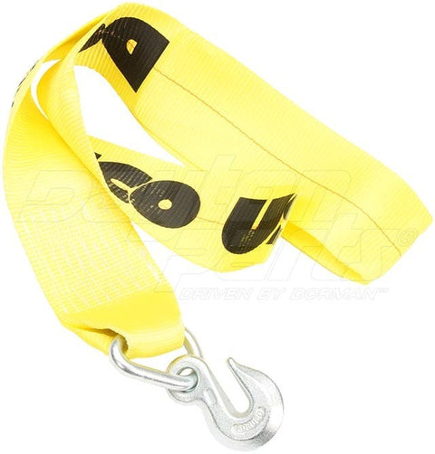 Dayton Parts DC23109405 Winch Strap - 4 In. X 5 Ft. With Grab Hook