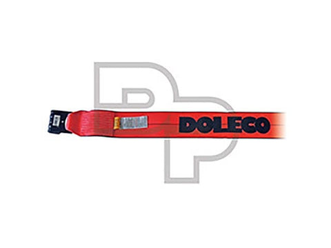 Dayton Parts DC23124430Q 4 In. X 30 Ft. Red Winch Strap With Flat Hook