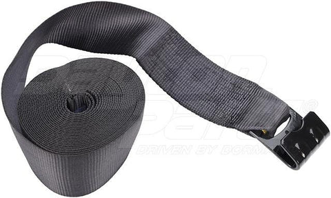 Dayton Parts DC23154430 Black Winch Strap With Reflective Center Line With Flat Hook - 4 In. X 30 Ft.