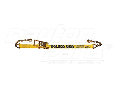 Dayton Parts DC23405327 Ratchet Strap With Chain Anchors - 3 In. X 27 Ft.