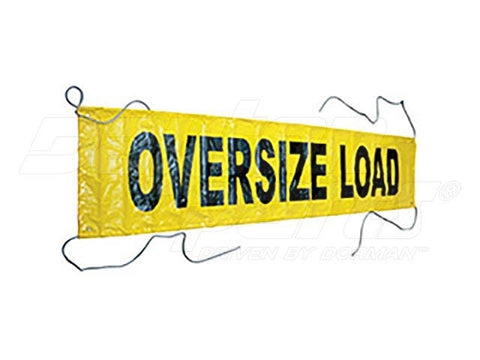 Dayton Parts DC28000007 Wide Oversized Load Banner With 2 Ropes - 18 In. X 84 In.