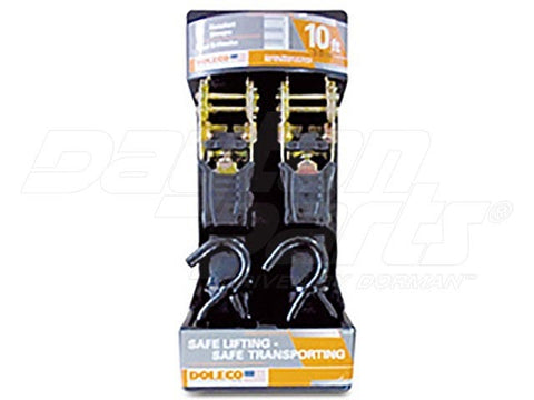 Dayton Parts DC38000002 Ratchet Buckle Strap Assembly With Vinyl-S Hooks - 1 In. X 10 Ft.