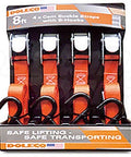 Dayton Parts DC38000004 Ratchet Strap Assembly With Vinyl S-Hooks - 1 In. X 8 Ft.