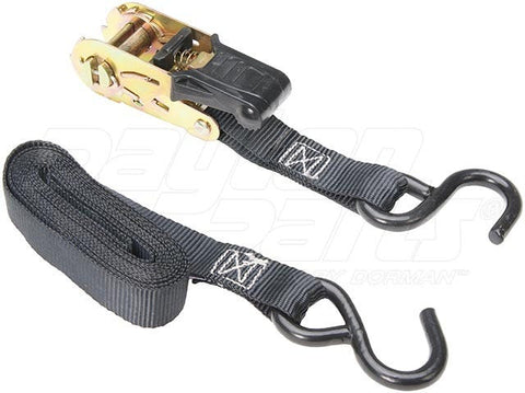 Dayton Parts DC38000005 Ratchet Buckle Strap Assembly With Vinyl S-Hooks - 1 In. X 10 Ft.