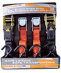 Dayton Parts DC38000006 Ratchet Strap Assembly With Vinyl S-Hooks - 1 In. X 8 Ft.