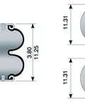 Dayton Parts S-1080 Air Spring - Rolling Lobe